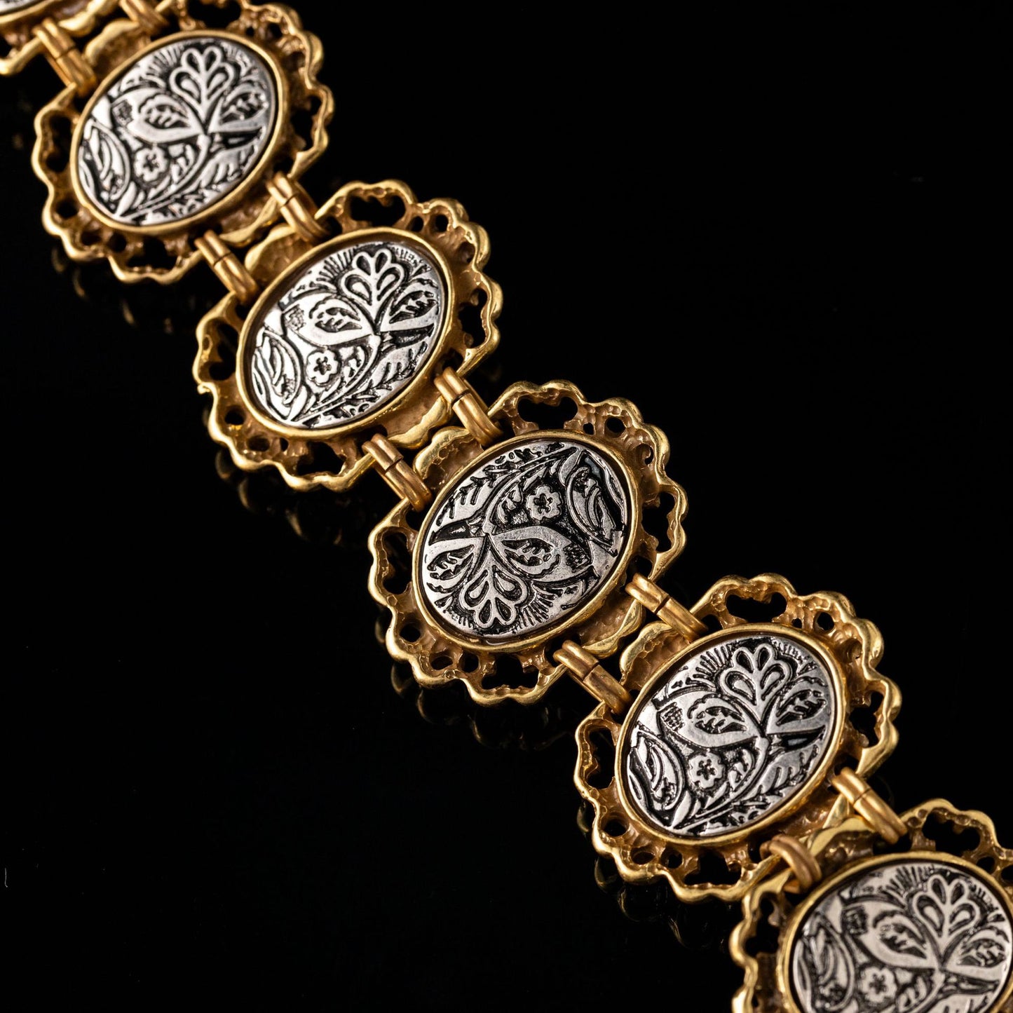 Vintage Floral Artisan Handcrafted Bracelet for Women