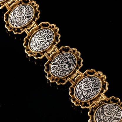 Vintage Floral Artisan Handcrafted Bracelet for Women