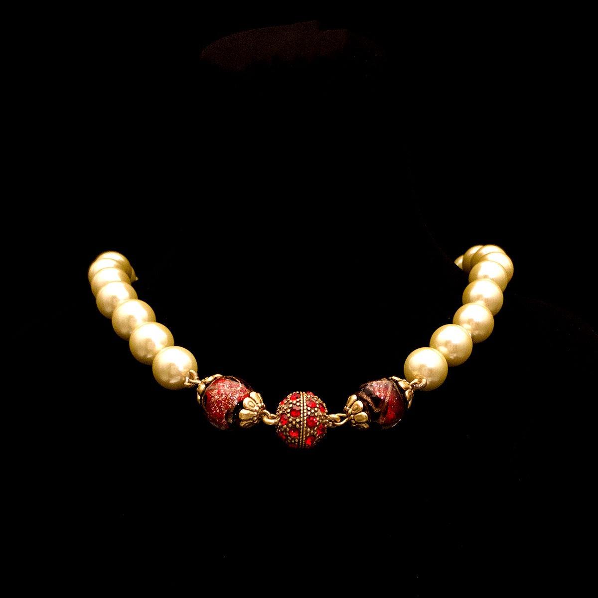 Vintage Glass Geometric Timeless Handcrafted Necklace for Ladies