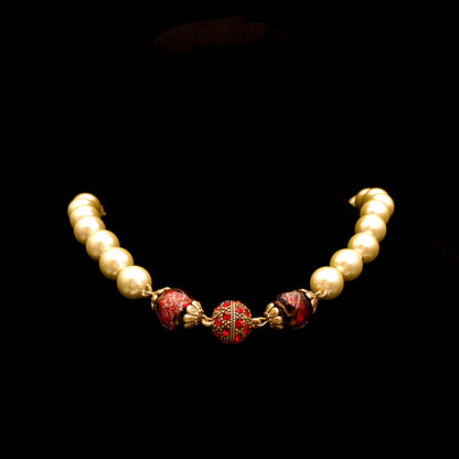 Vintage Glass Geometric Timeless Handcrafted Necklace for Ladies