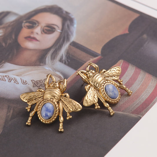 Vintage Natural Stone Classic Handcrafted Earrings for Ladies