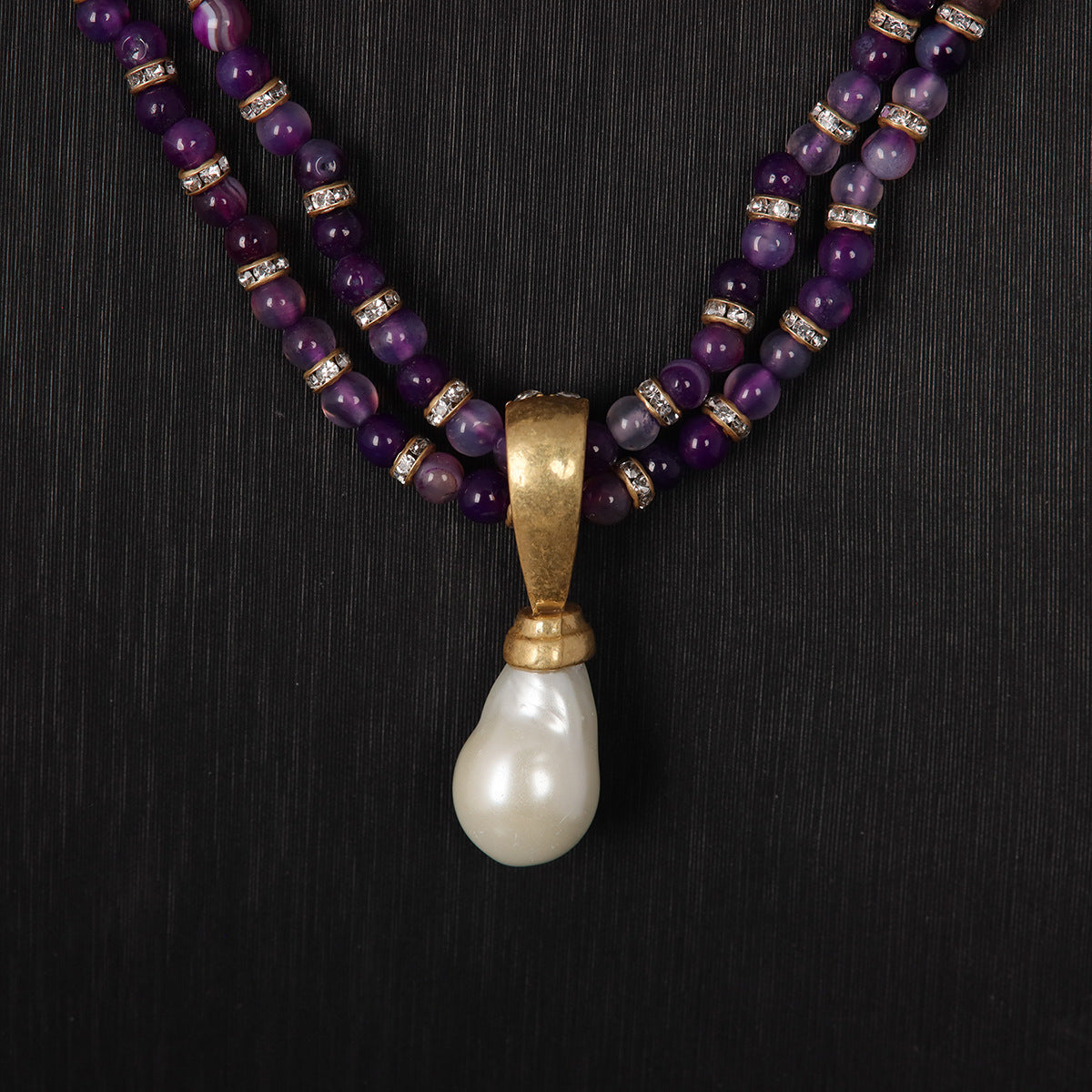 Vintage Agate Heart Chic Handcrafted Necklace Handcrafted Design