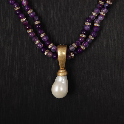 Vintage Agate Heart Chic Handcrafted Necklace Handcrafted Design