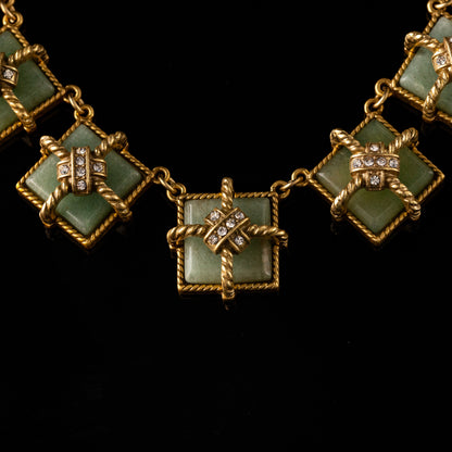 Vintage Natural Stone Chic Handcrafted Necklace Gift Jewelry