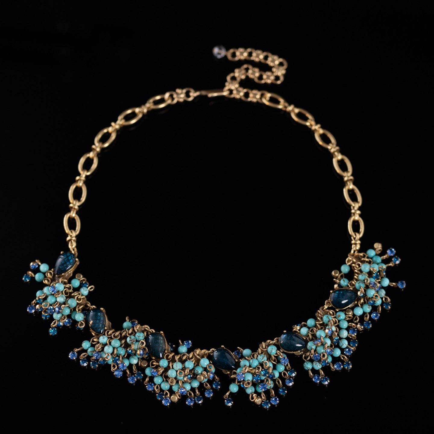 Vintage Natural Stone Geometric Luxury Handcrafted Necklace for Ladies