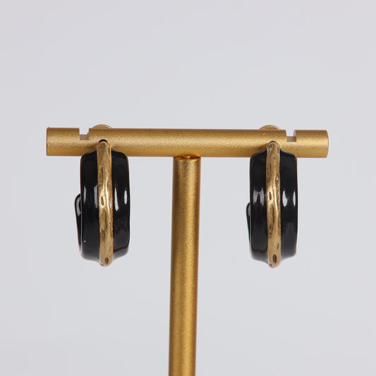 Vintage Enamel Chic Artisan Earrings for Ladies
