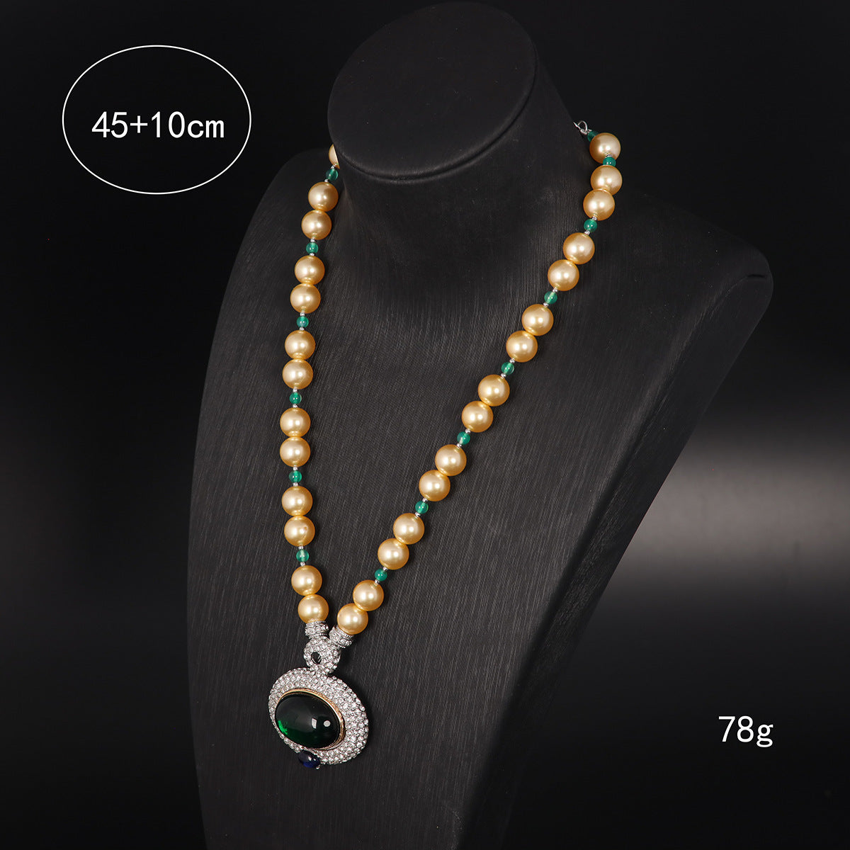 Vintage Glass Statement Elegant Necklace for Ladies