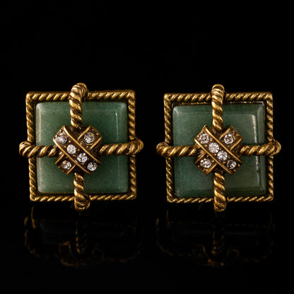 Vintage Natural Stone Classic Earrings for Ladies