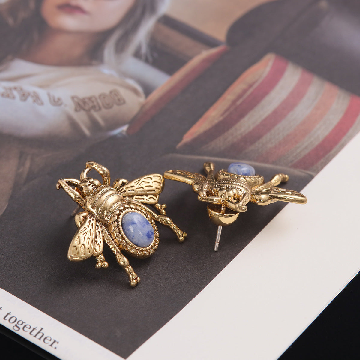 Vintage Natural Stone Classic Handcrafted Earrings for Ladies