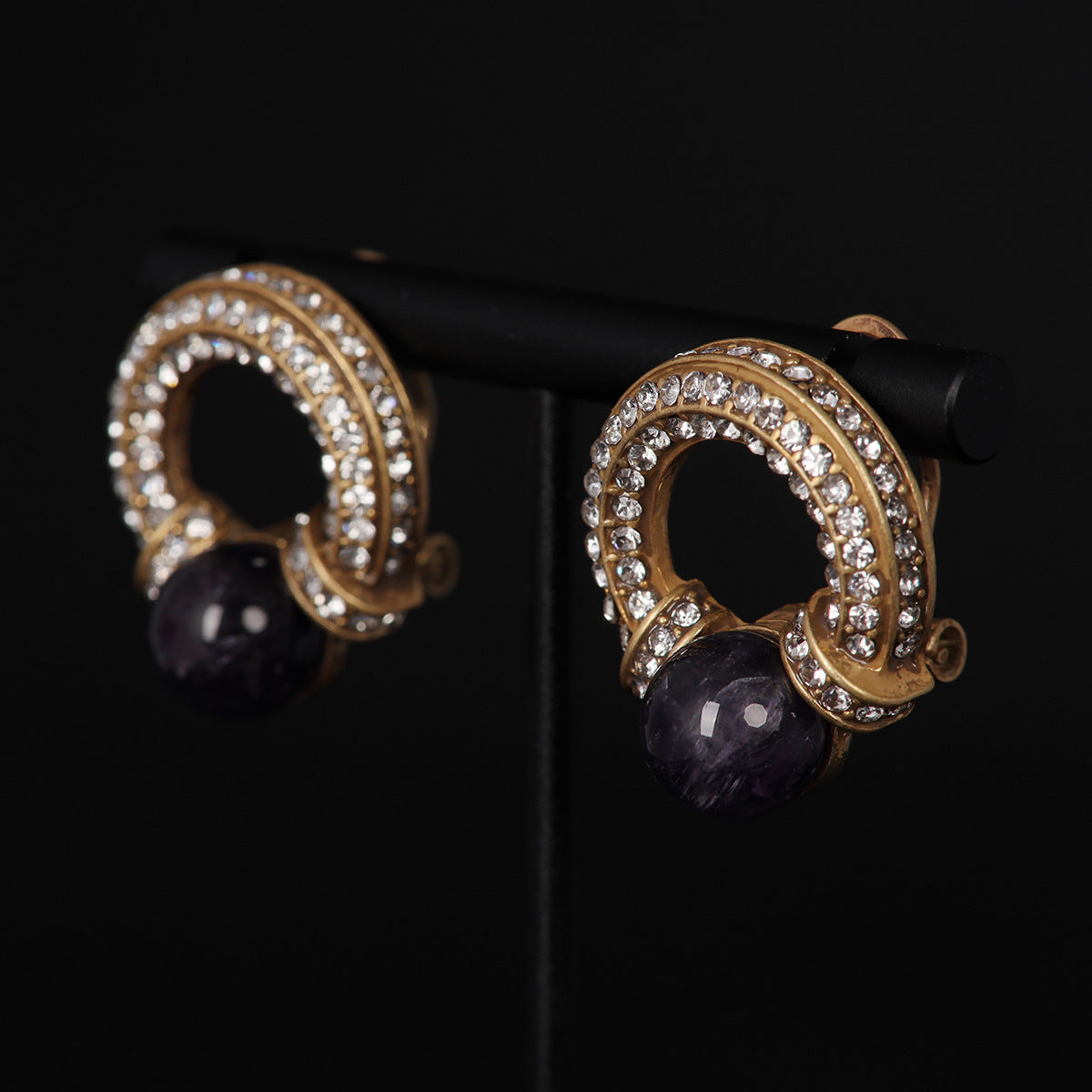 Vintage Agate Elegant Elegant Earrings Handcrafted Design
