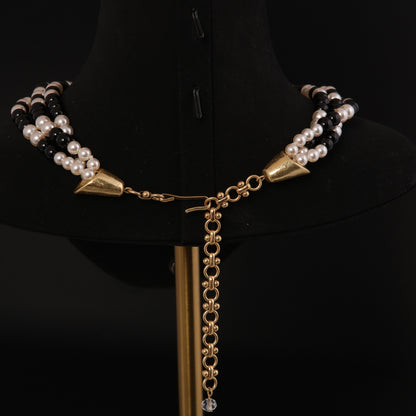 Vintage Pearl Geometric Refined Necklace for Ladies