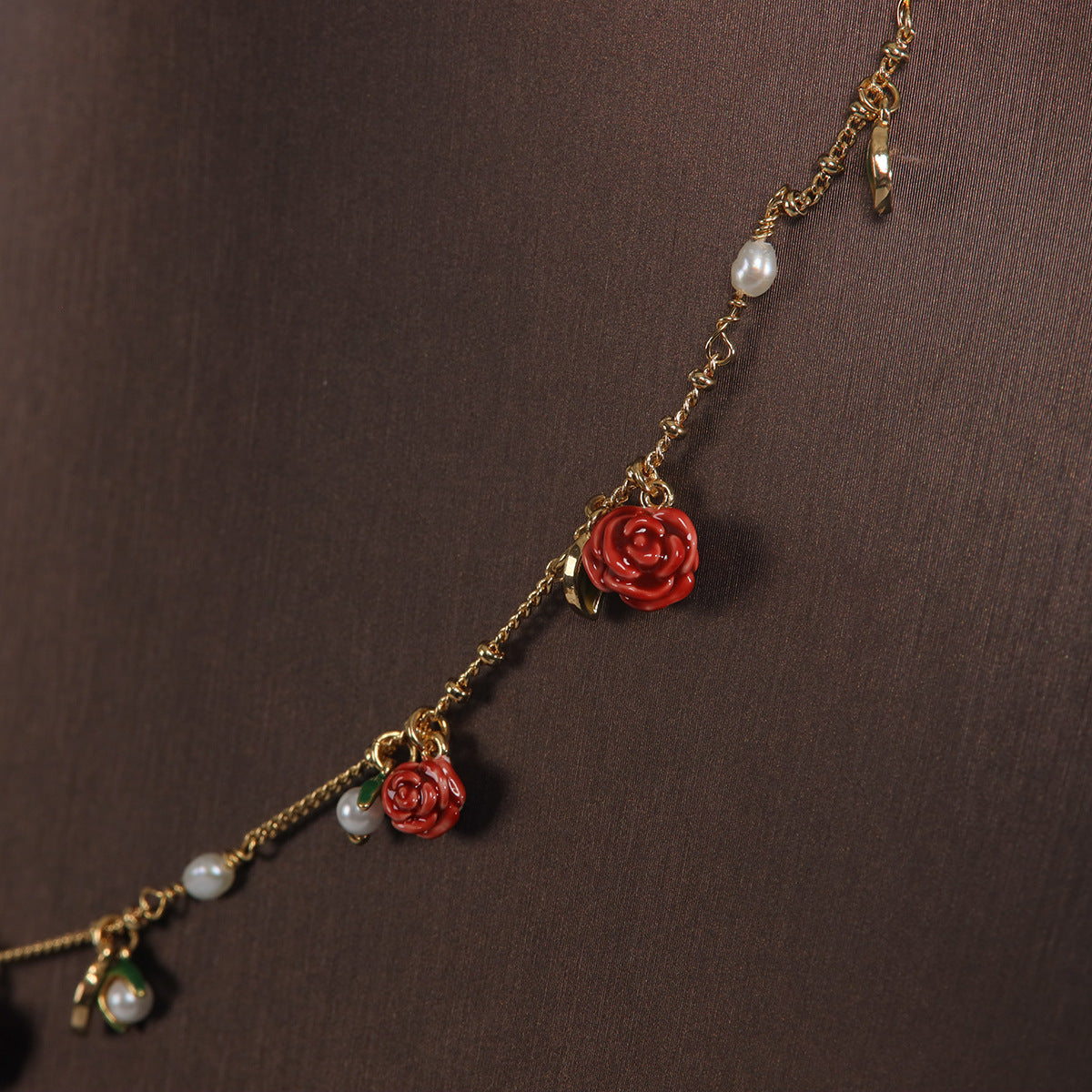 Vintage Enamel Timeless Statement Necklace Gift Jewelry