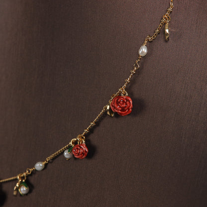 Vintage Enamel Timeless Statement Necklace Gift Jewelry