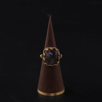 Vintage Geometric Refined Handcrafted Open Ring Handcrafted Design
