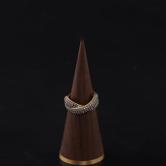 Vintage Geometric Luxury Retro Open Ring Handcrafted Design