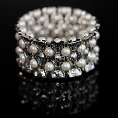 Vintage Pearl Minimalist Chic Polished Bracelet for Men