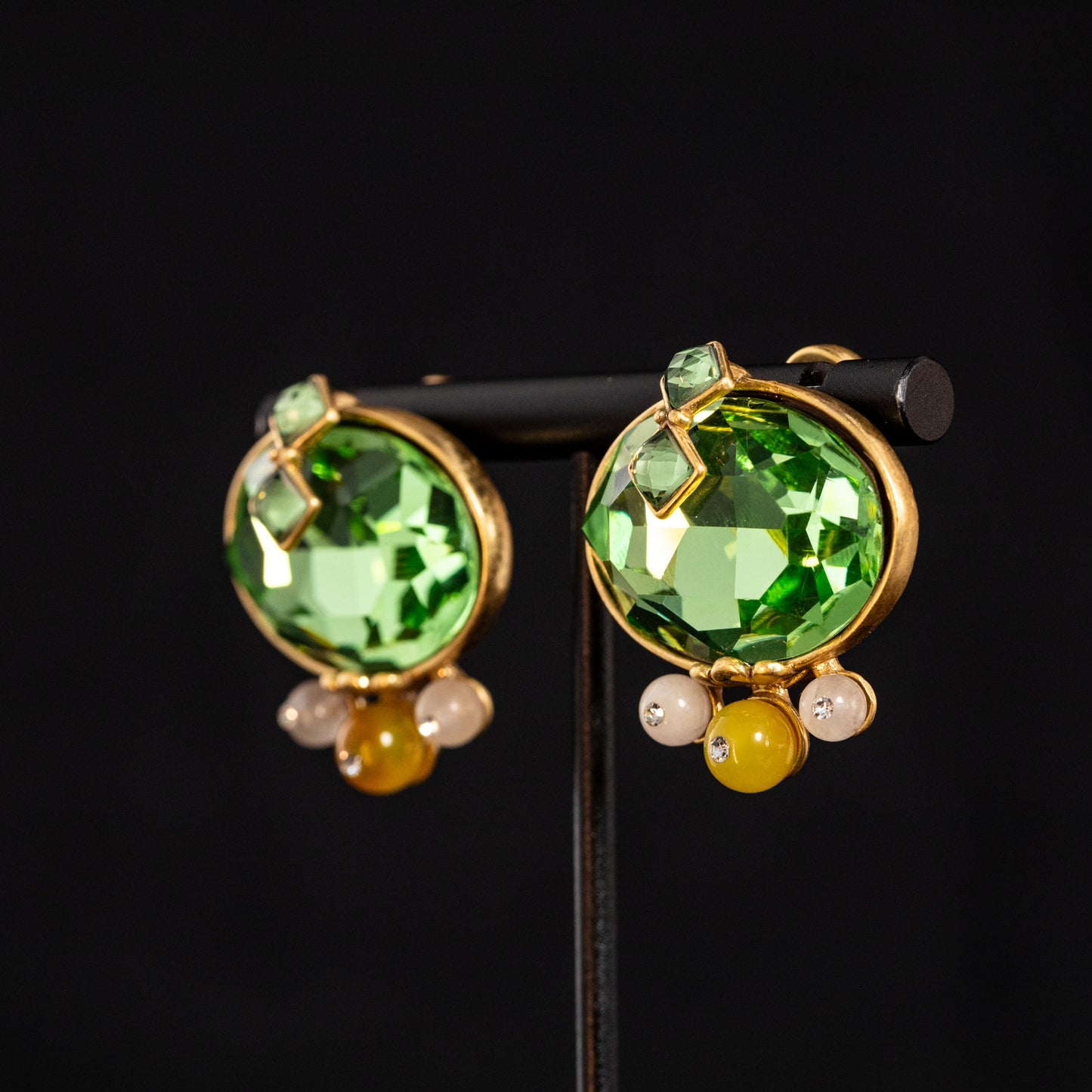 Vintage Crystal Elegant Stone Inlay Earrings for Ladies