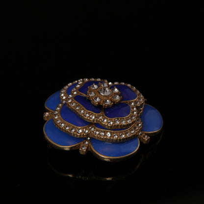 Vintage Enamel Floral Artisan Brooches for Women