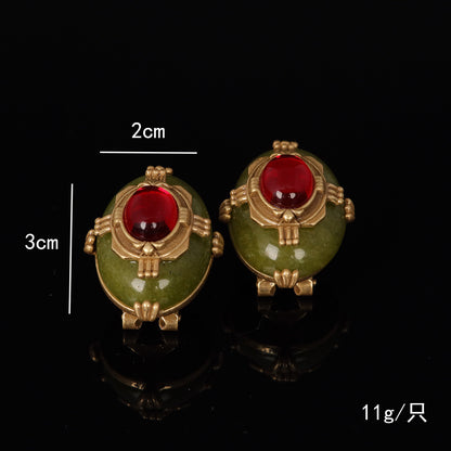 Vintage Cubic Zirconia Artisan Handcrafted Earrings for Women