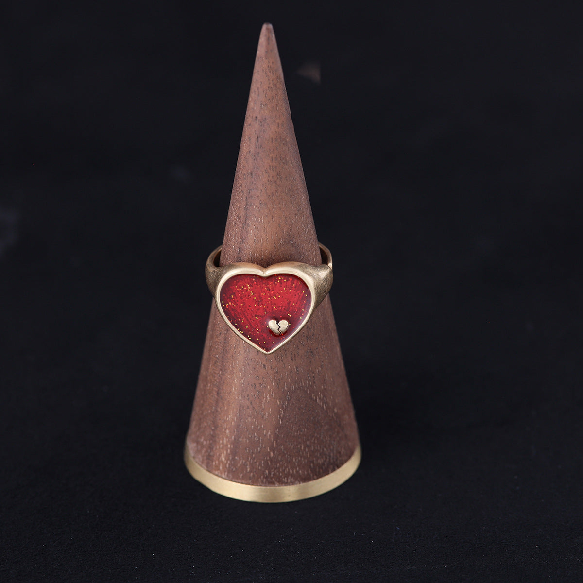Vintage Heart Refined Polished Open Ring Handcrafted Design