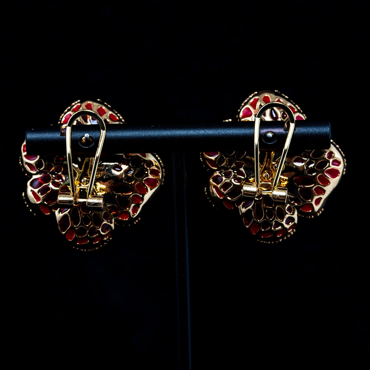 Vintage Cubic Zirconia Floral Chic Stone Inlay Earrings Timeless Style