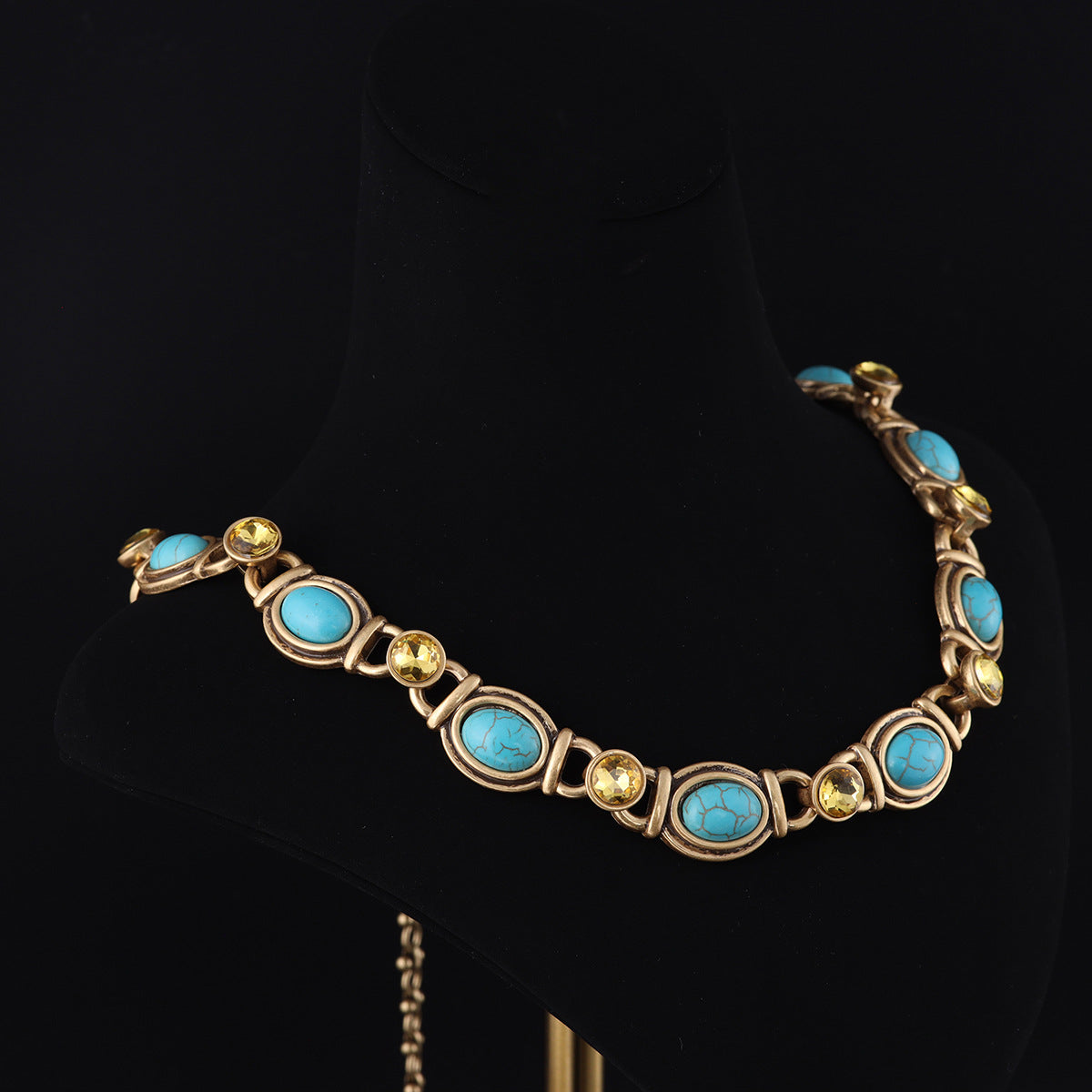 Vintage Geometric Artisan Handcrafted Necklace Gift Jewelry
