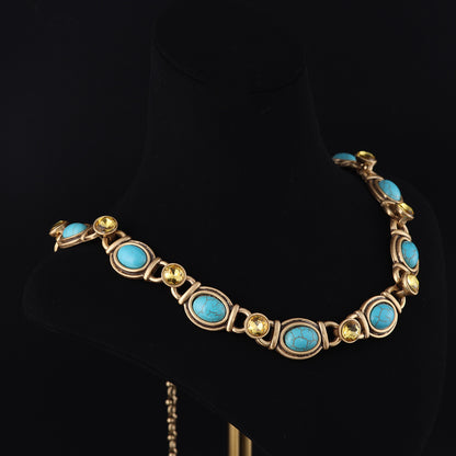 Vintage Geometric Artisan Handcrafted Necklace Gift Jewelry
