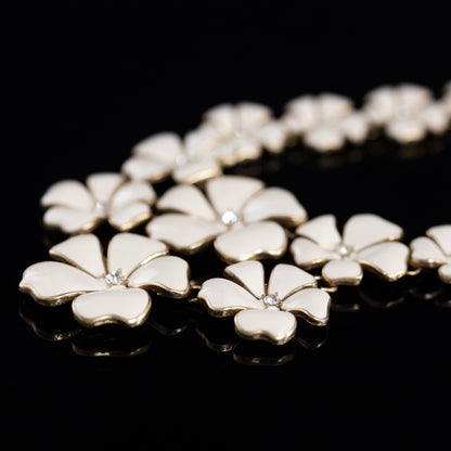 Vintage Enamel Star Refined Necklace Handcrafted Design