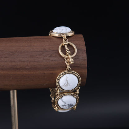 Vintage Natural Stone Geometric Timeless Bracelet for Women