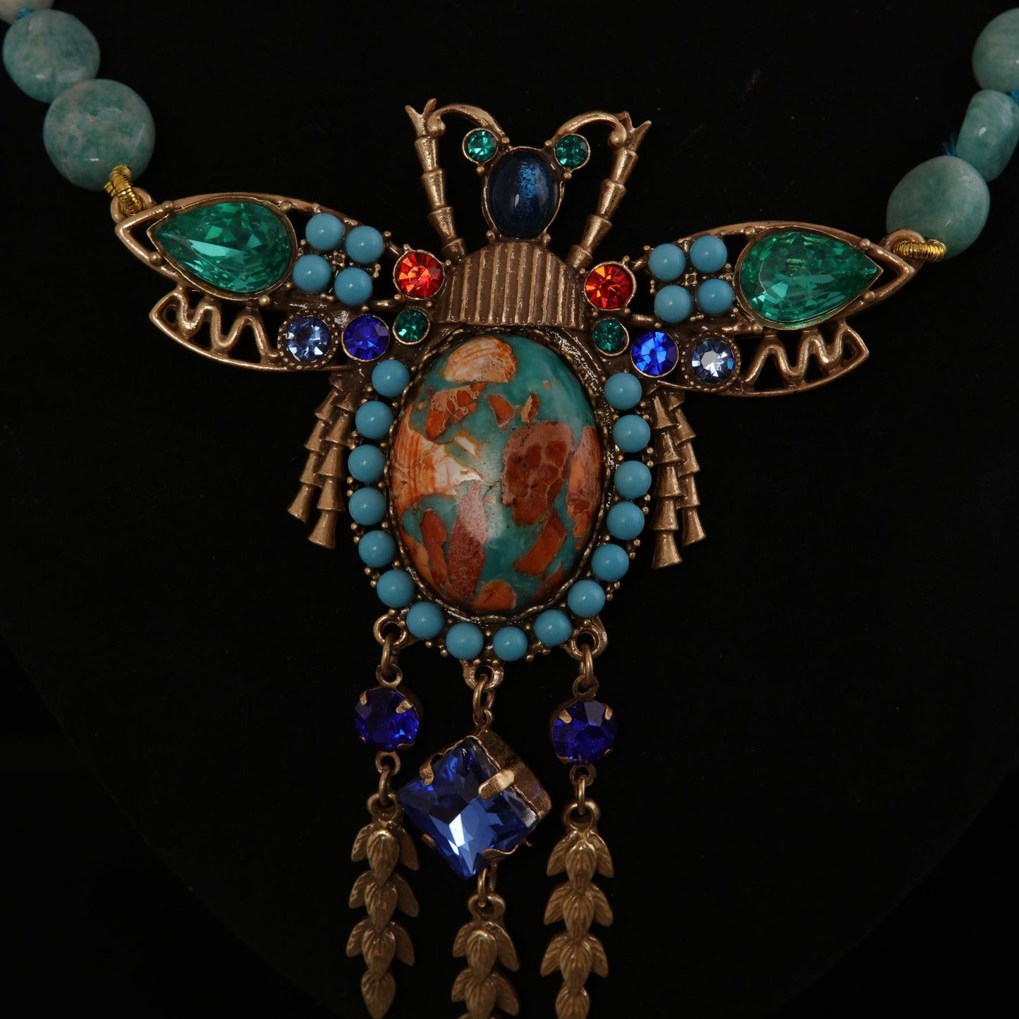 Vintage Natural Stone Refined Handcrafted Necklace Gift Jewelry
