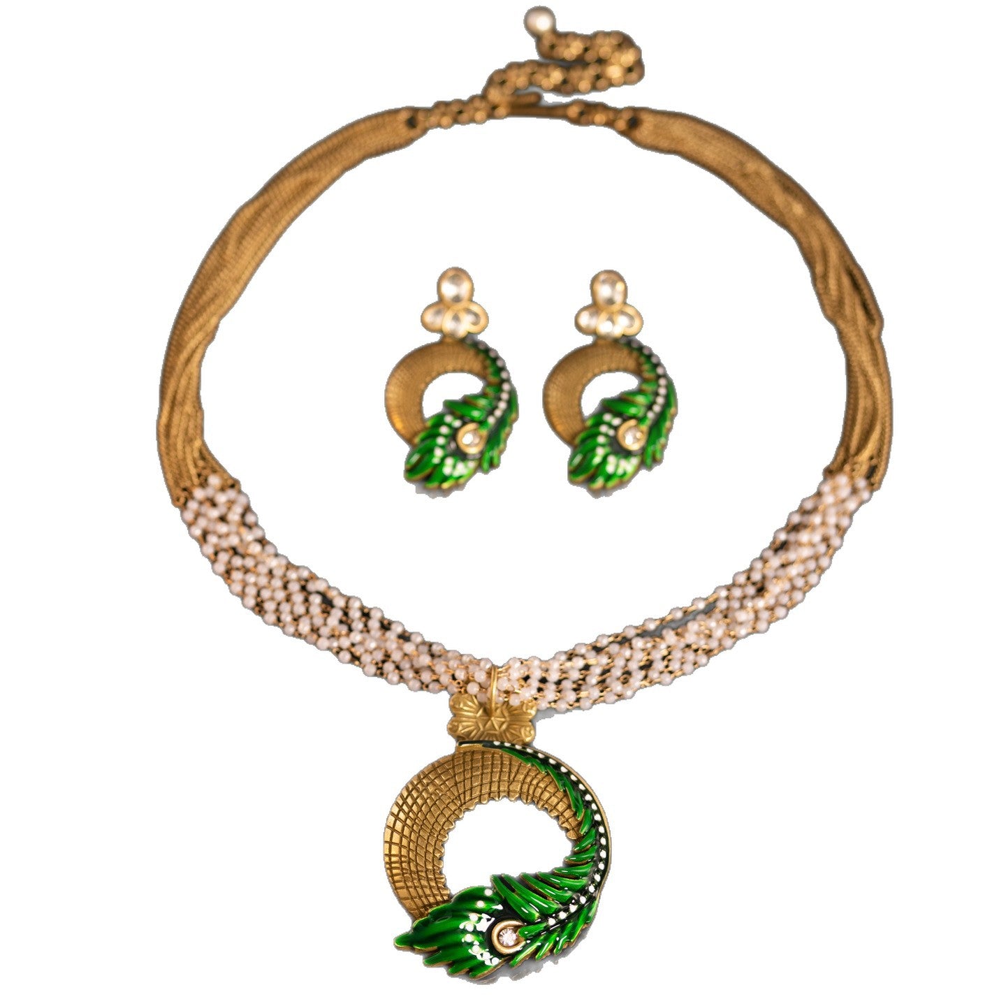 Vintage Artisan Pearl Jewelry Set Baroque Heirloom