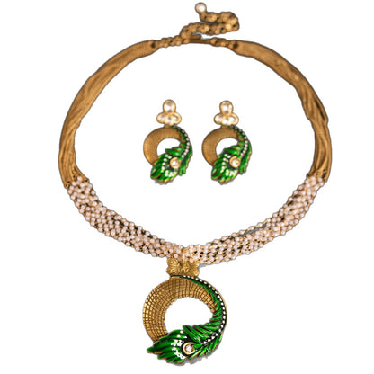 Vintage Artisan Pearl Jewelry Set Baroque Heirloom