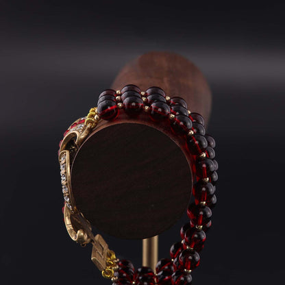 Vintage Glass Geometric Chic Handcrafted Bracelet Timeless Style