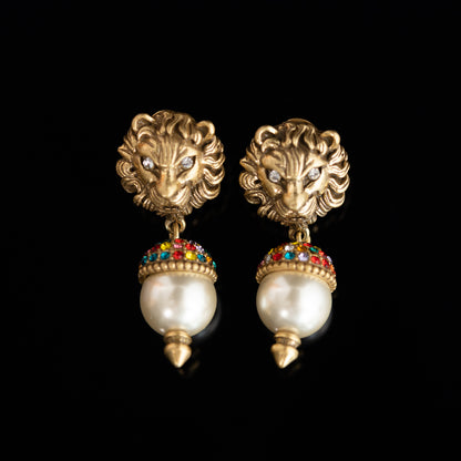 Vintage Pearl Leaf Refined Handcrafted Earrings for Ladies