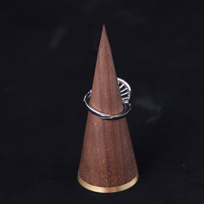 Vintage Pearl Geometric Luxury Handcrafted Open Ring