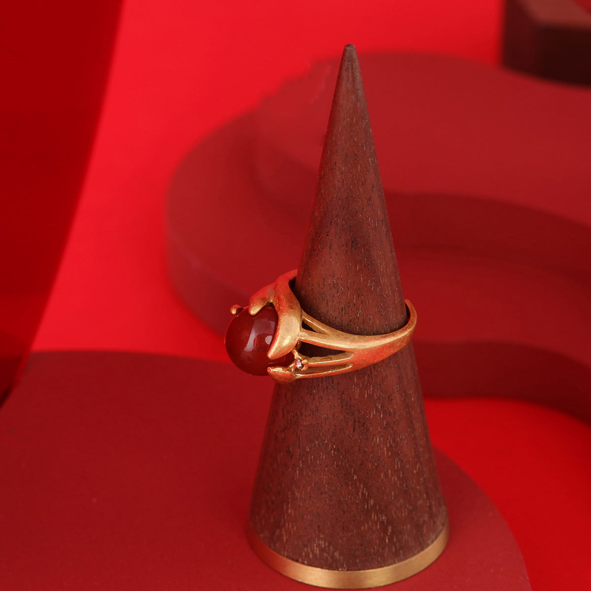 Vintage Geometric Chic Polished Open Ring