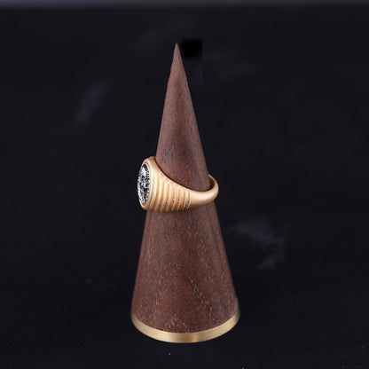Vintage Geometric Artisan Statement Open Ring Timeless Style