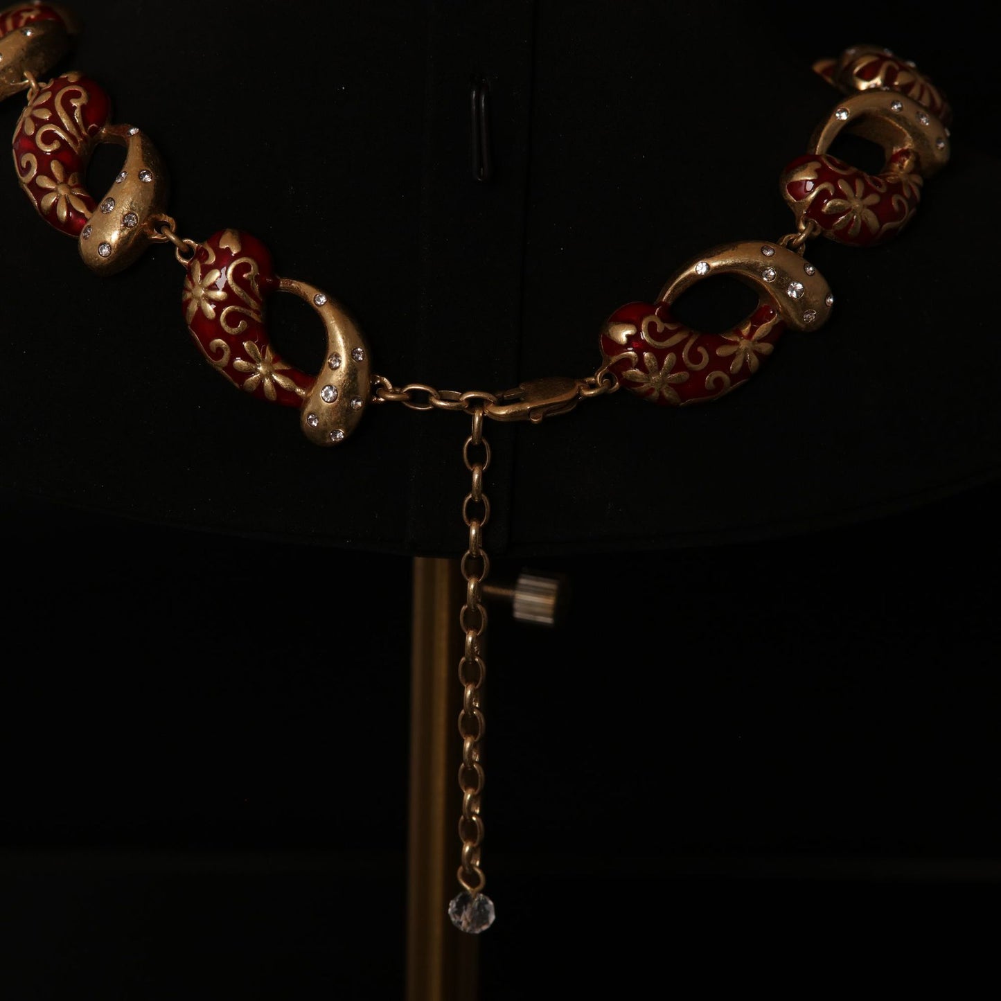 Vintage Enamel Geometric Artisan Handcrafted Necklace Timeless Style