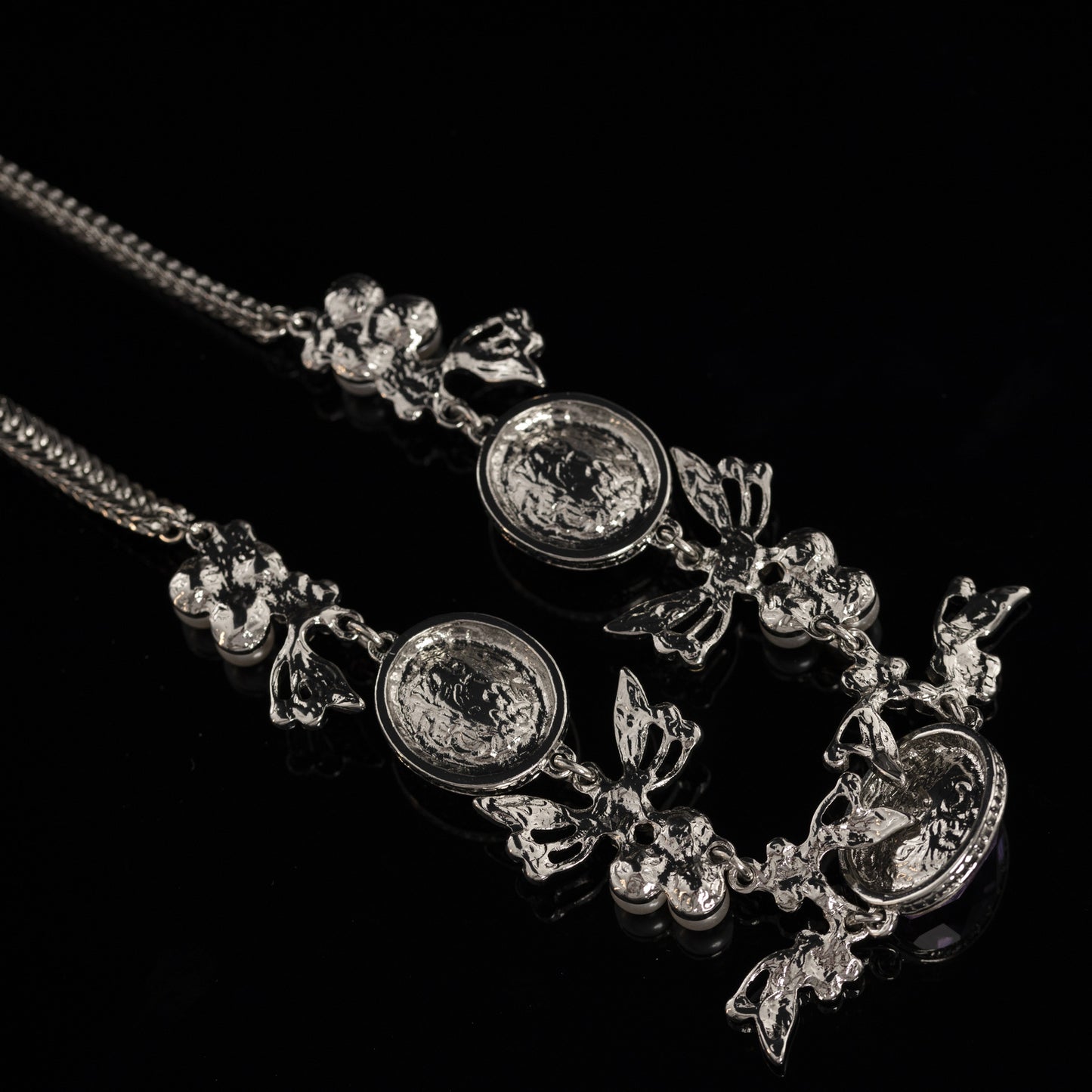 Vintage Crystal Heart Chic Handcrafted Necklace Gift Jewelry