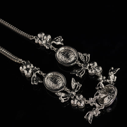 Vintage Crystal Heart Chic Handcrafted Necklace Gift Jewelry